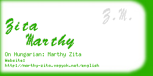 zita marthy business card